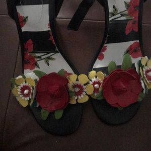 Open toe heels. Has never been worn